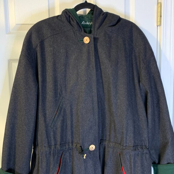 Eduard Kettner Lodenfrey Women's Hooded Jacket Size 2XL Cinched Waist Wool Blend - Picture 3 of 9